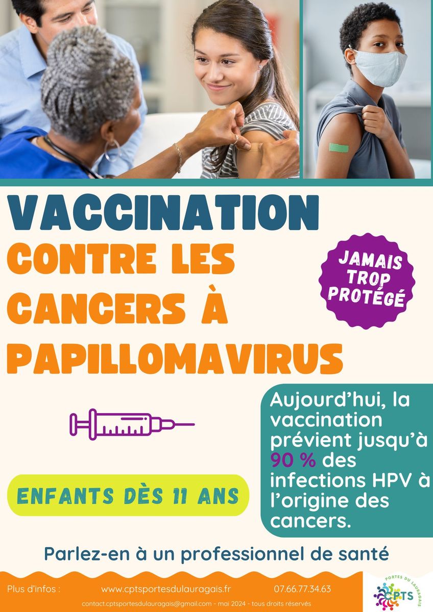 Affiche de vaccination contre les cancers à papillomavirus