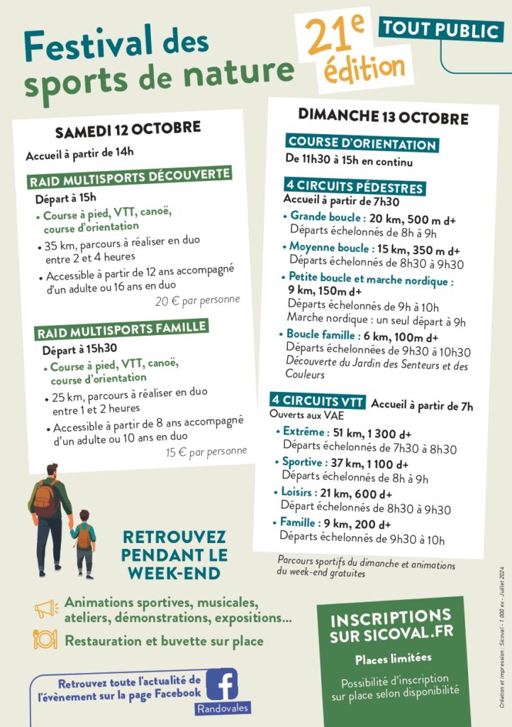 Programme des randovales 2024