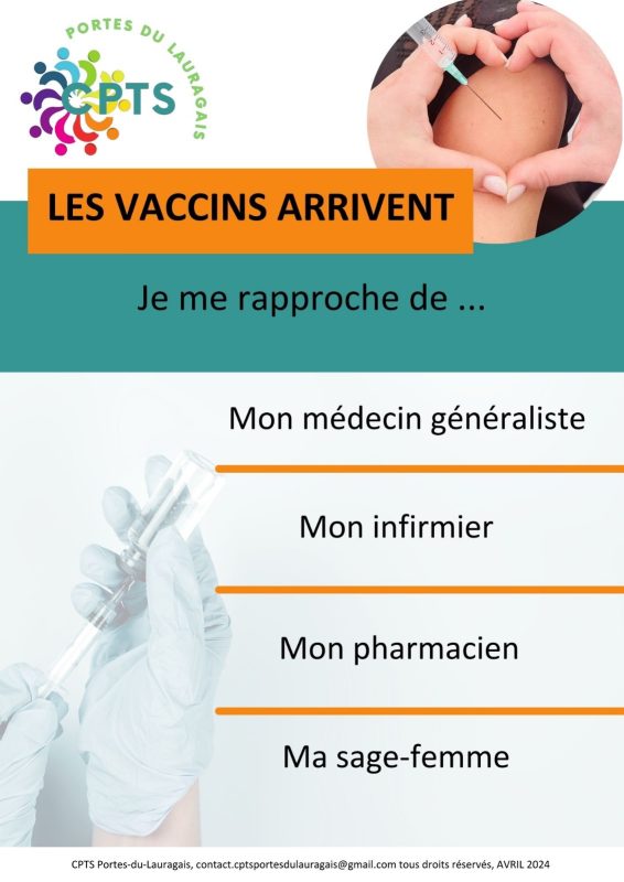 affiche les vaccins arrivent